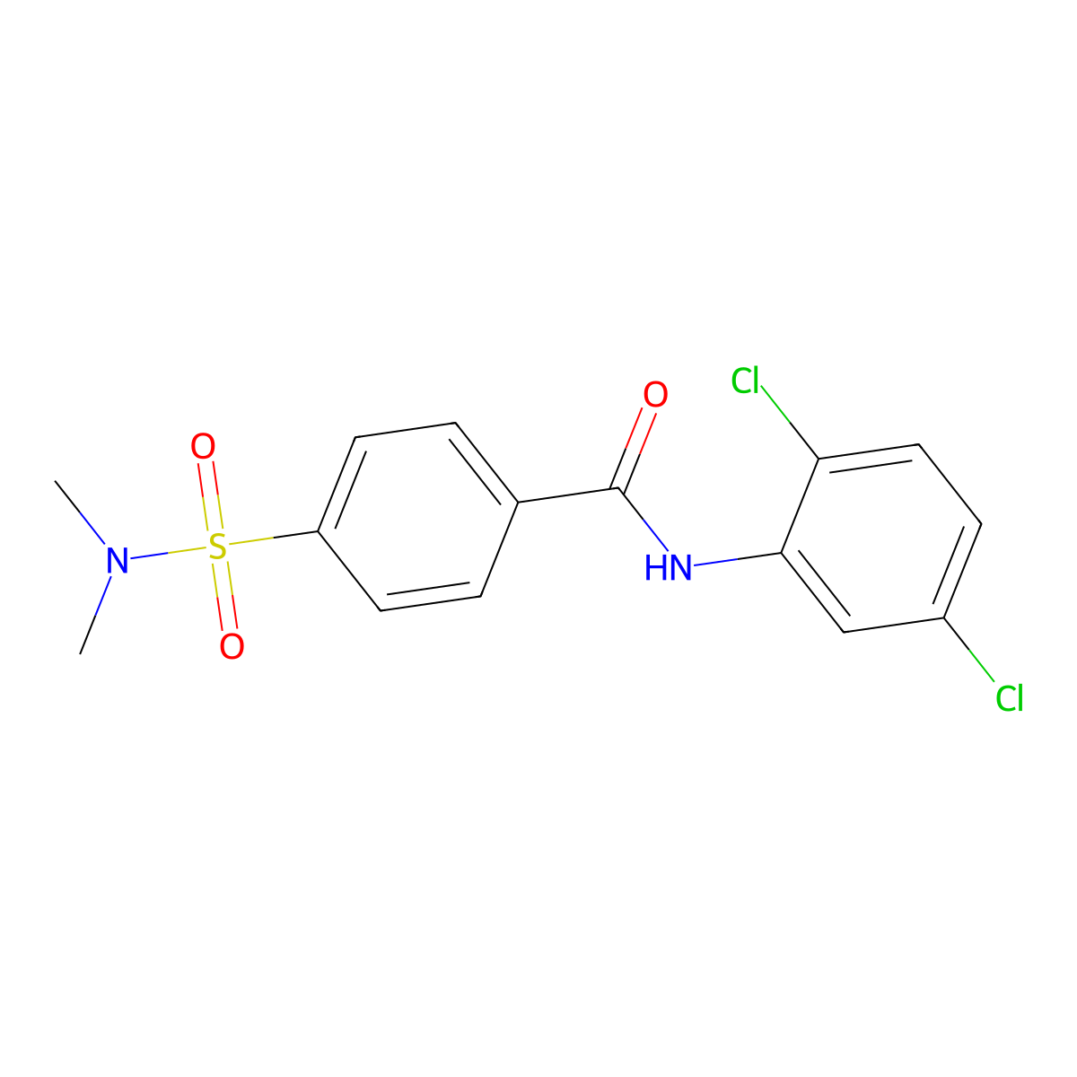 N-(2,5-dichlorophenyl)-4-(dimethylsulfamoyl)benzamide molecular structure, CAS 312914-37-7