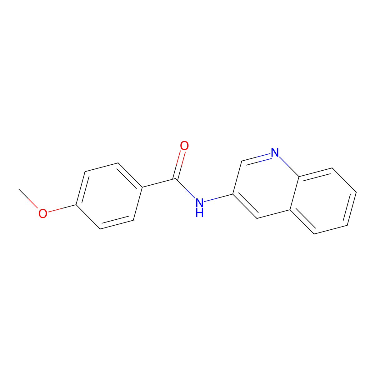 4-methoxy-N-quinolin-3-ylbenzamide molecular structure, CAS 312914-95-7