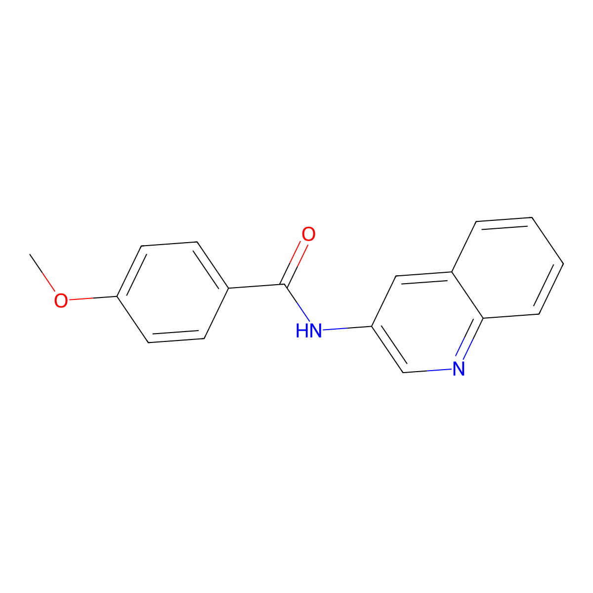 4-methoxy-N-quinolin-3-ylbenzamide molecular structure, CAS 312914-95-7