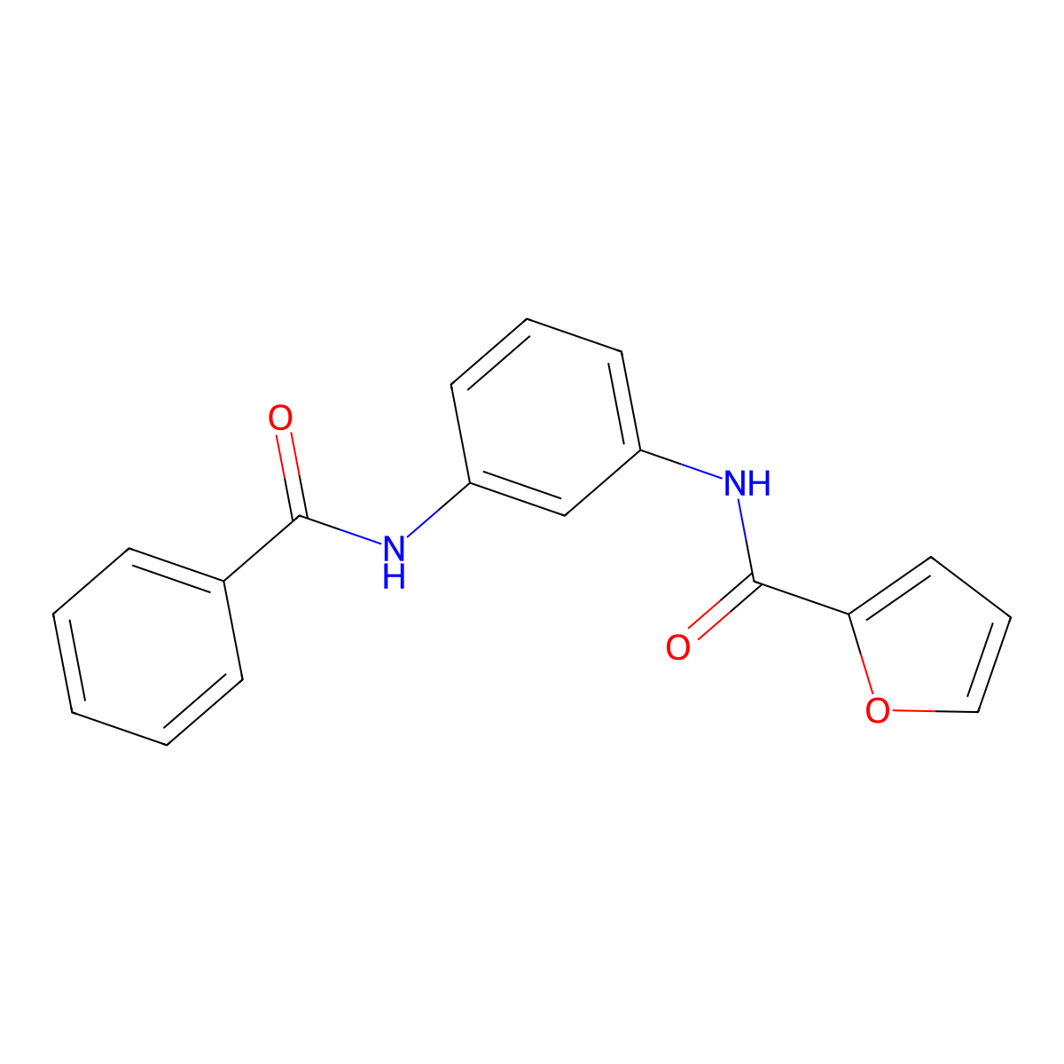N-(3-benzamidophenyl)furan-2-carboxamide molecular structure, CAS 312915-74-5
