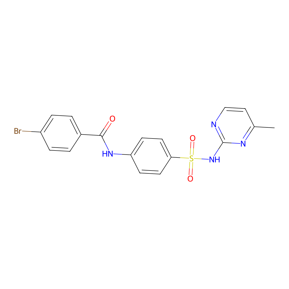 4-bromo-N-{4-[(4-methylpyrimidin-2-yl)sulfamoyl]phenyl}benzamide molecular structure, CAS 312915-93-8