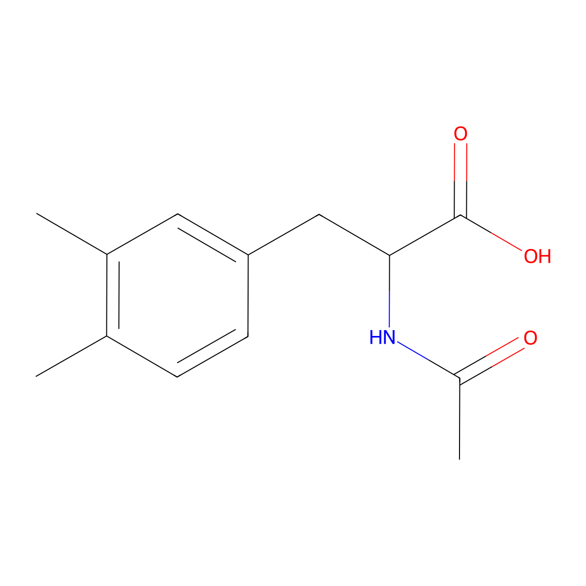 2-(Acetylamino)-3-(3,4-dimethylphenyl)propanoic acid molecular structure, CAS 312916-35-1