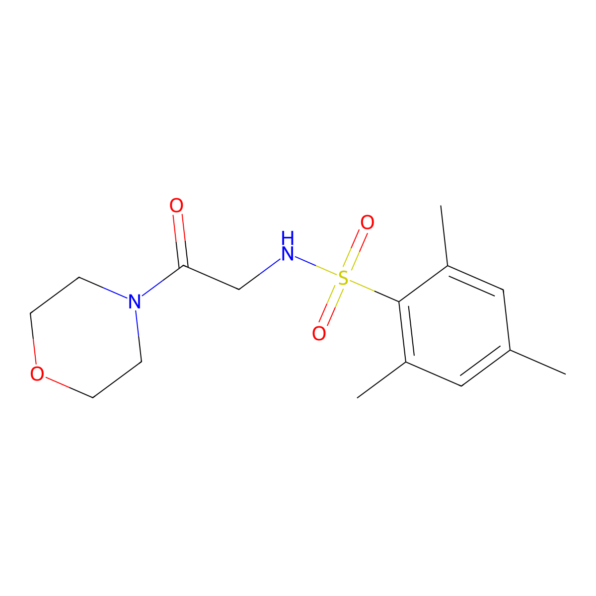 2,4,6-trimethyl-N-[2-(4-morpholinyl)-2-oxoethyl]benzenesulfonamide molecular structure, CAS 312917-00-3