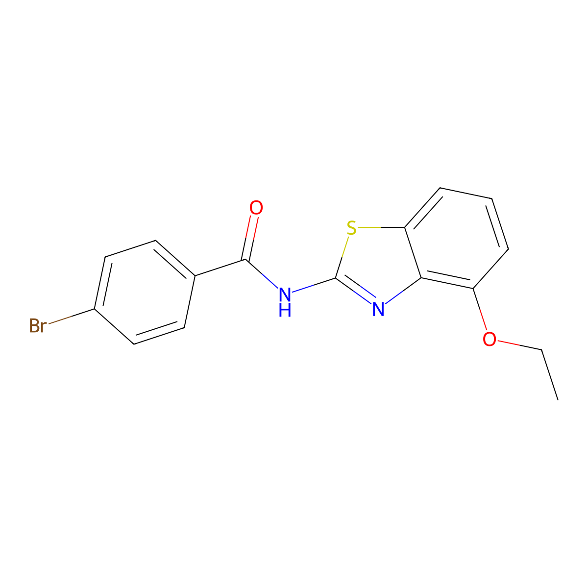 4-bromo-N-(4-ethoxy-1,3-benzothiazol-2-yl)benzamide molecular structure, CAS 312917-08-1