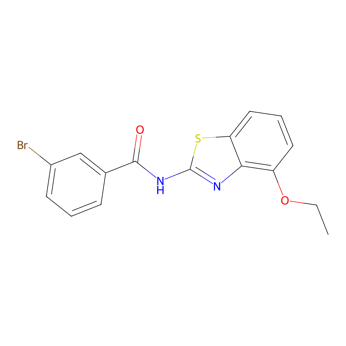 3-bromo-N-(4-ethoxybenzo[d]thiazol-2-yl)benzamide molecular structure, CAS 312917-09-2