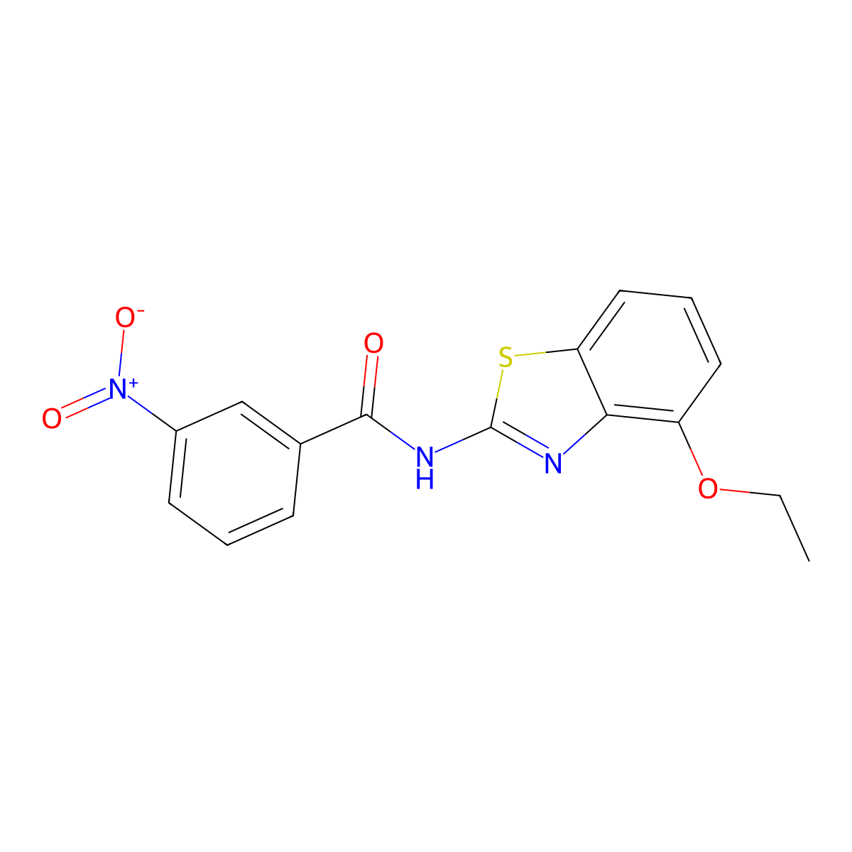 N-(4-ethoxy-1,3-benzothiazol-2-yl)-3-nitrobenzamide molecular structure, CAS 312917-10-5