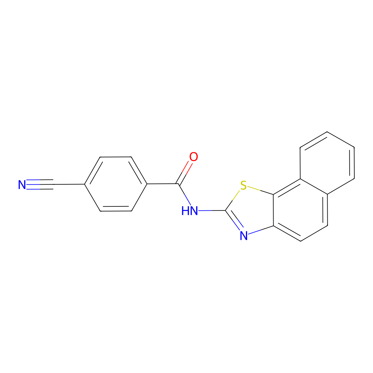 4-cyano-N-(naphtho[2,1-d]thiazol-2-yl)benzamide molecular structure, CAS 312917-24-1