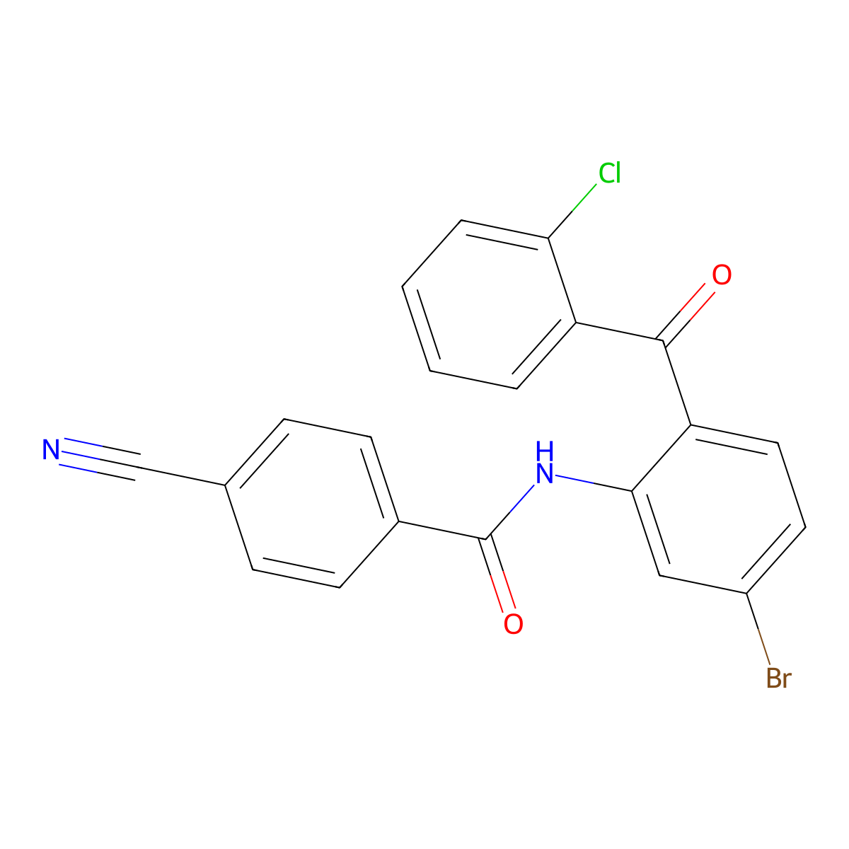N-[5-bromo-2-(2-chlorobenzoyl)phenyl]-4-cyanobenzamide molecular structure, CAS 312917-51-4