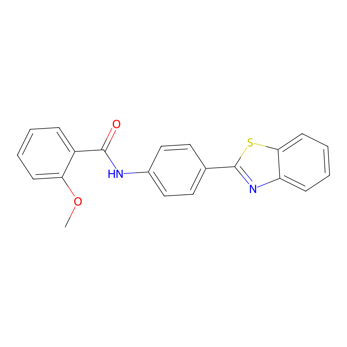 N-[4-(1,3-benzothiazol-2-yl)phenyl]-2-methoxybenzamide molecular structure, CAS 312917-81-0
