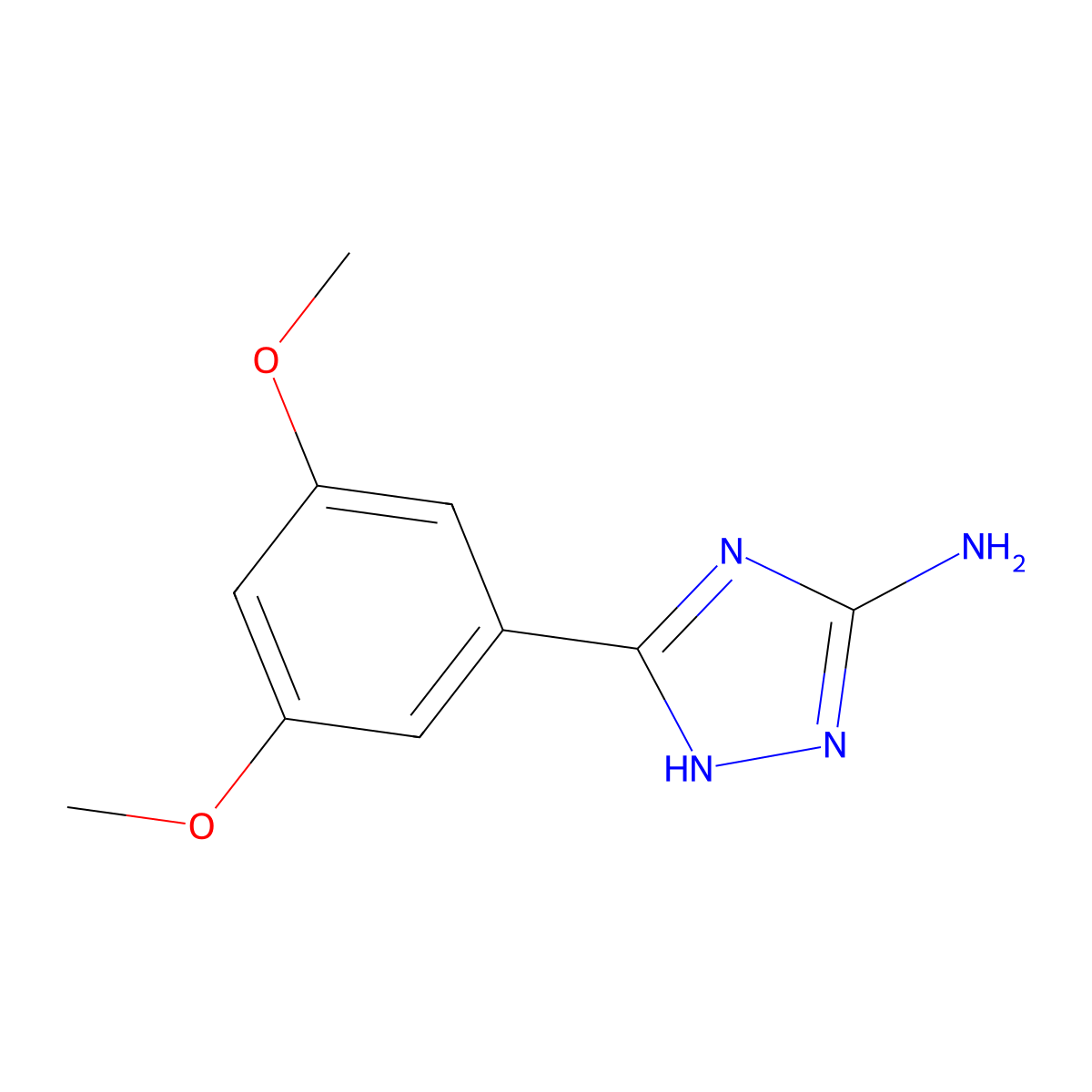 3-(3,5-dimethoxyphenyl)-1H-1,2,4-triazol-5-amine molecular structure, CAS 312920-26-6