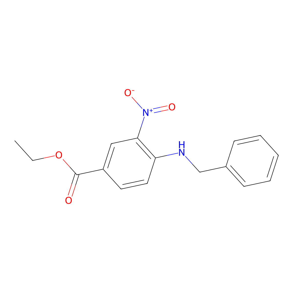 Ethyl 4-(benzylamino)-3-nitrobenzoate molecular structure, CAS 312921-97-4