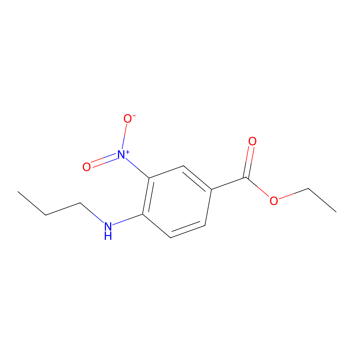 Ethyl 3-nitro-4-(propylamino)benzoate molecular structure, CAS 312922-00-2
