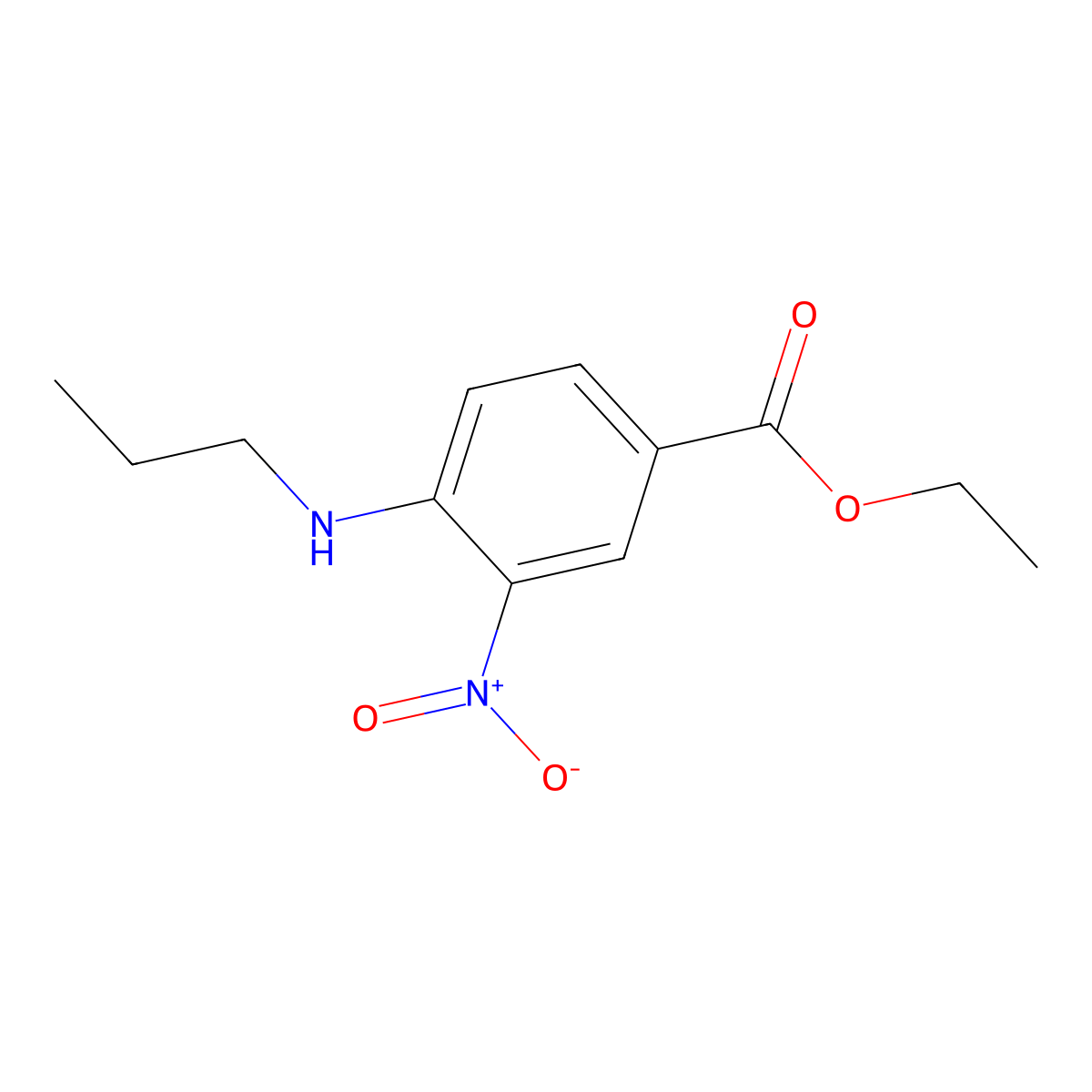 Ethyl 3-nitro-4-(propylamino)benzoate molecular structure, CAS 312922-00-2