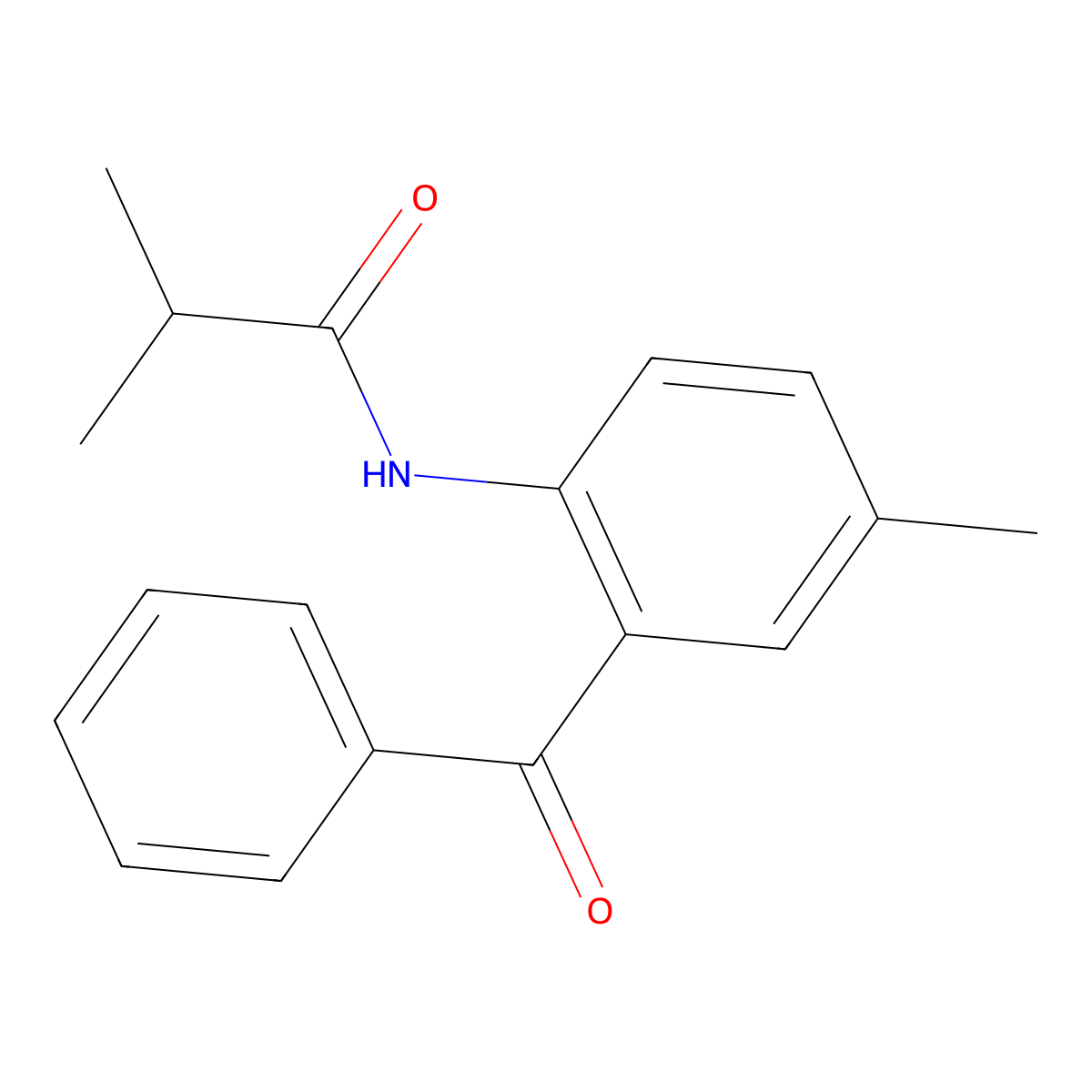 N-(2-benzoyl-4-methylphenyl)-2-methylpropanamide molecular structure, CAS 312922-52-4