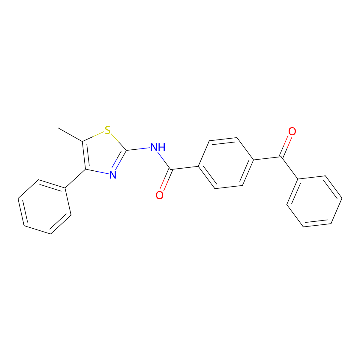 4-benzoyl-N-(5-methyl-4-phenyl-1,3-thiazol-2-yl)benzamide molecular structure, CAS 312923-35-6