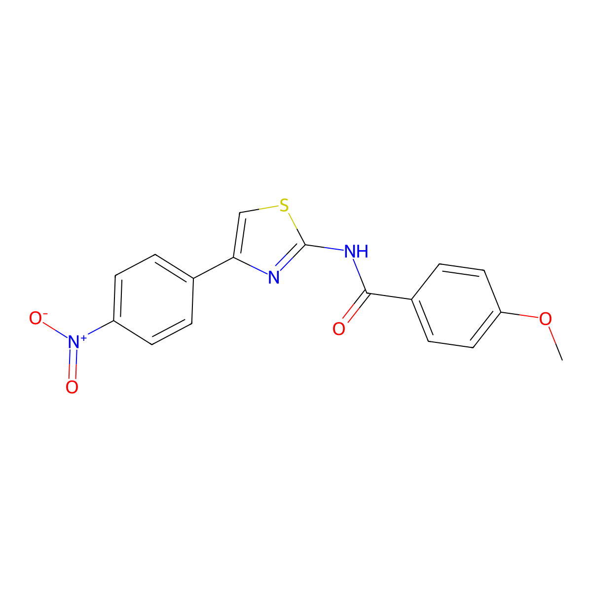 4-methoxy-N-[4-(4-nitrophenyl)-1,3-thiazol-2-yl]benzamide molecular structure, CAS 312923-69-6