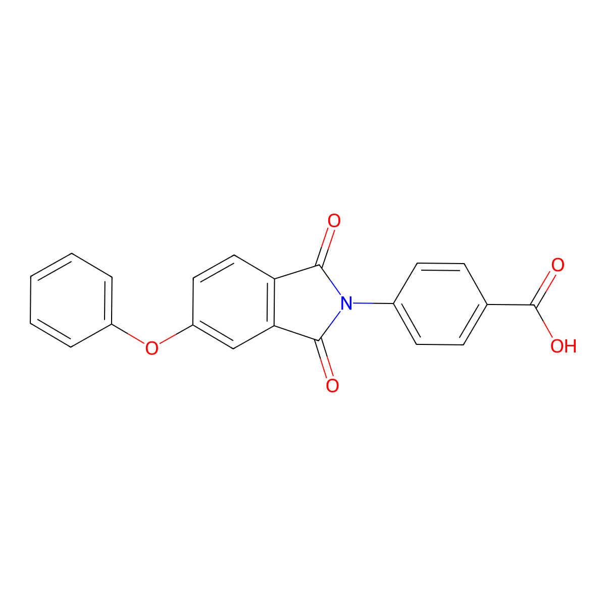 4-(1,3-dioxo-5-phenoxy-1,3-dihydro-2H-isoindol-2-yl)benzoic acid molecular structure, CAS 312924-01-9