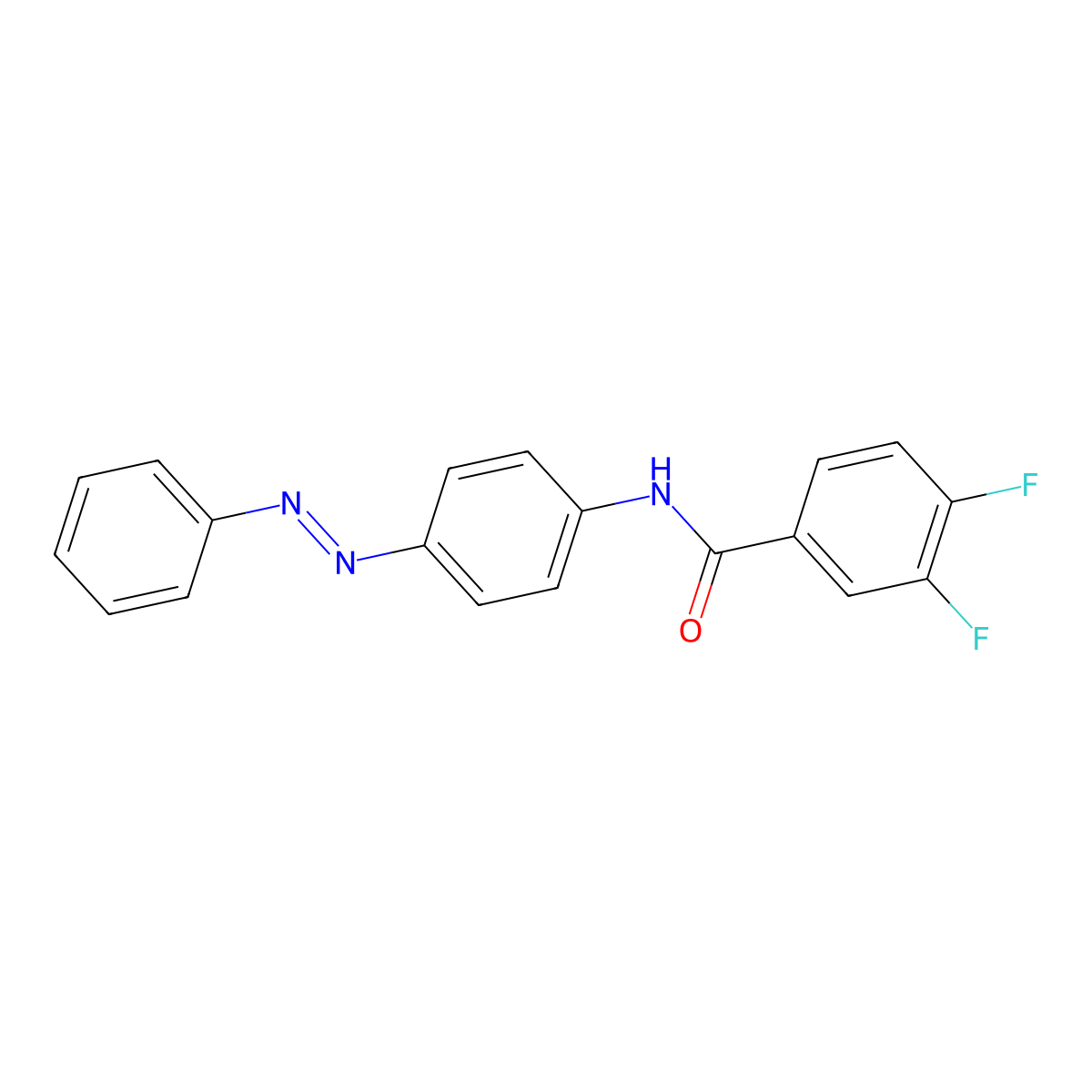 3,4-Difluoro-N-[4-(2-phenyldiazen-1-YL)phenyl]benzamide molecular structure, CAS 312924-40-6