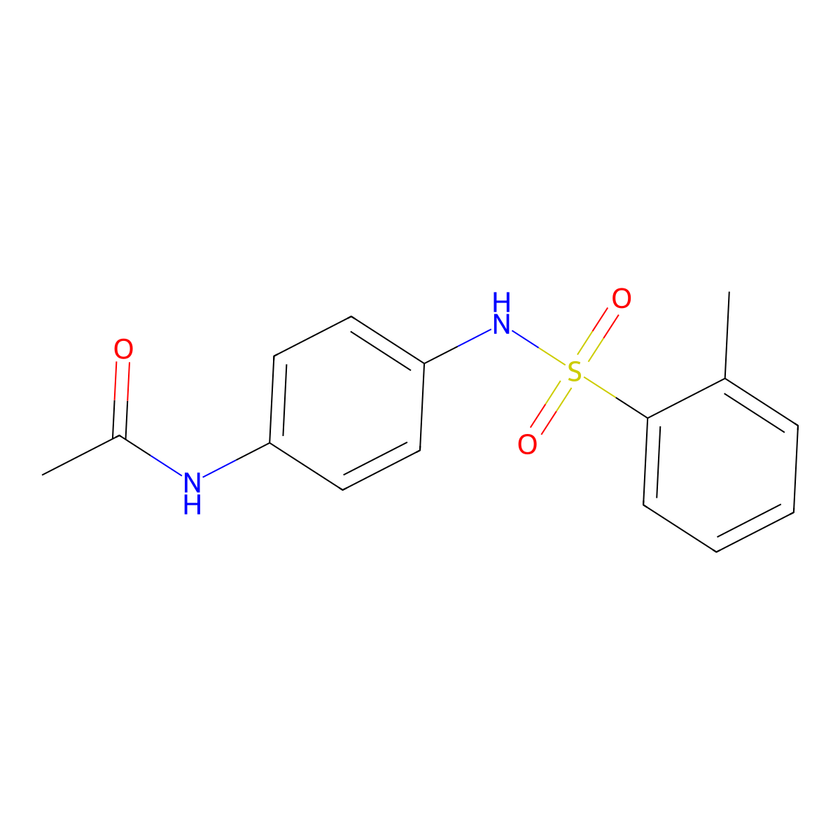 N-[4-[(2-methylphenyl)sulfonylamino]phenyl]acetamide molecular structure, CAS 312924-47-3