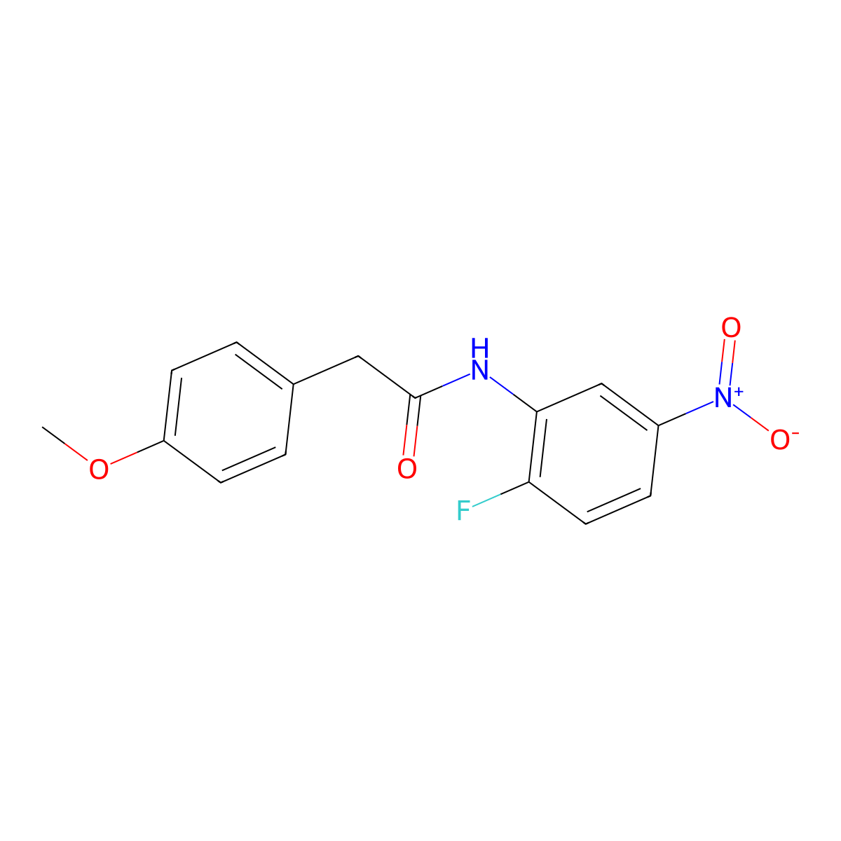 N-(2-fluoro-5-nitrophenyl)-2-(4-methoxyphenyl)acetamide molecular structure, CAS 312924-57-5