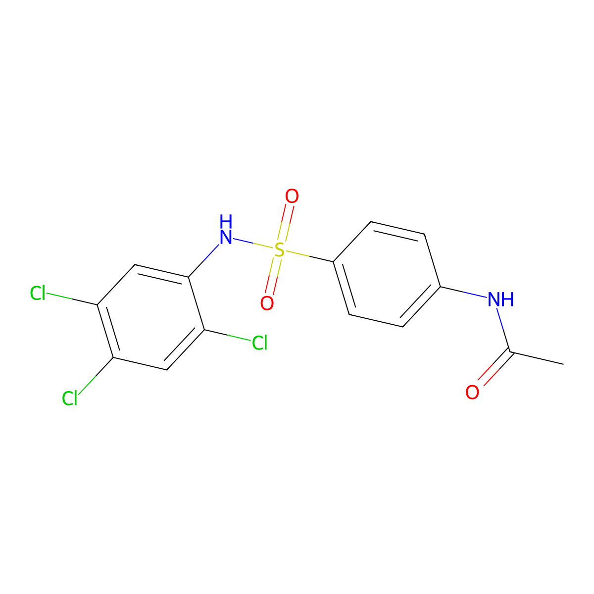 N-[4-[(2,4,5-trichlorophenyl)sulfamoyl]phenyl]acetamide molecular structure, CAS 312924-61-1