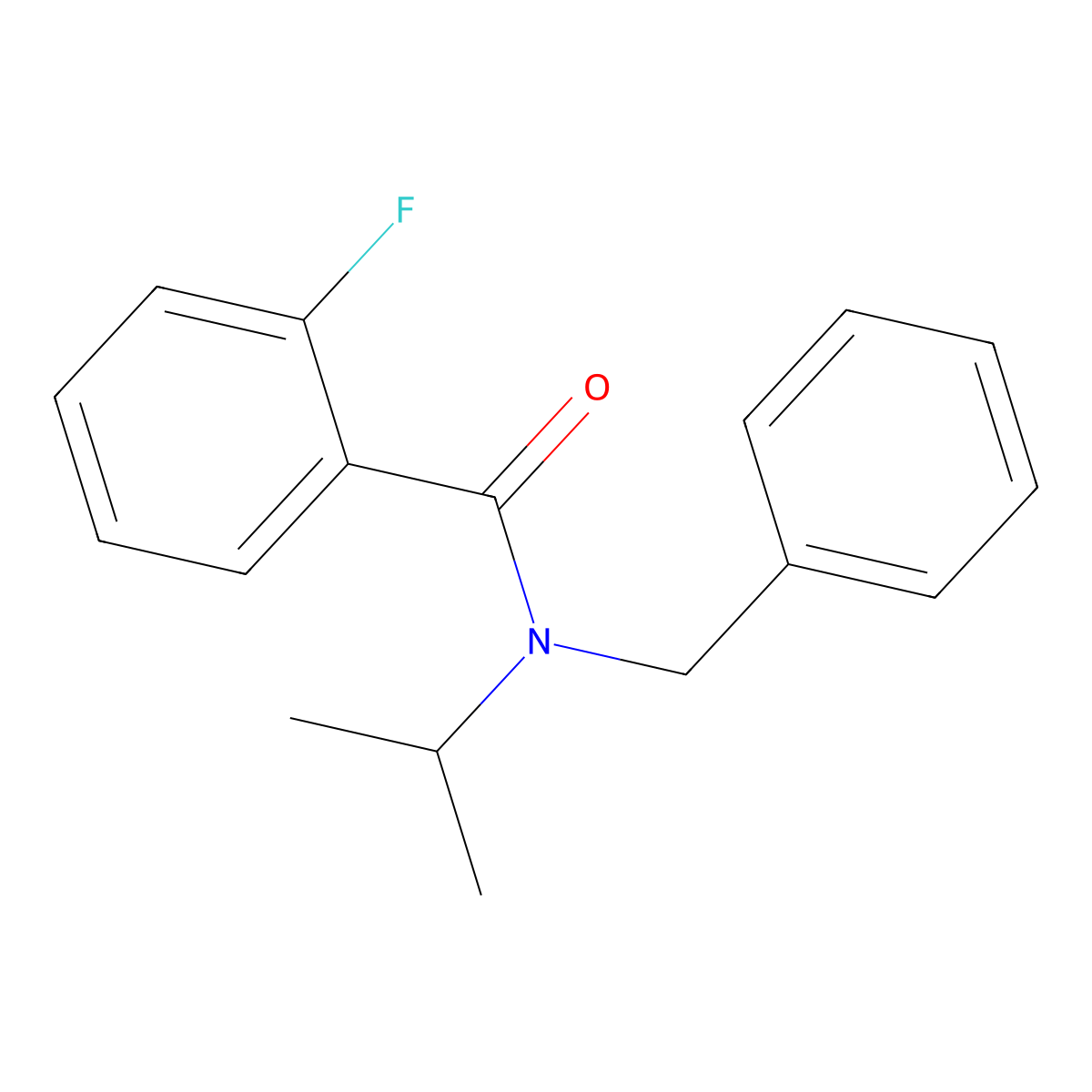 N-Benzyl-2-fluoro-N-isopropylbenzamide molecular structure, CAS 312924-64-4