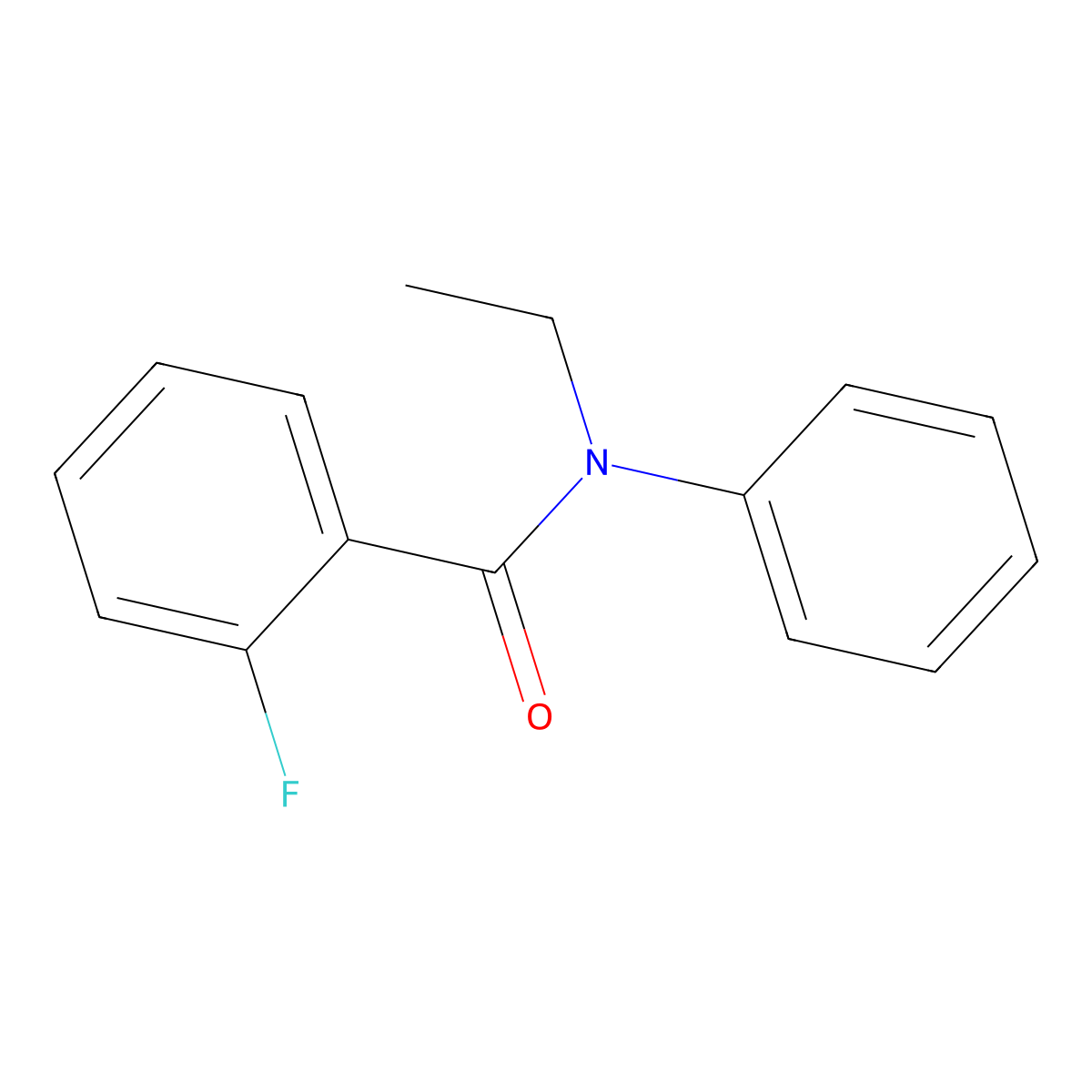 N-ethyl-2-fluoro-N-phenylbenzamide molecular structure, CAS 312924-67-7