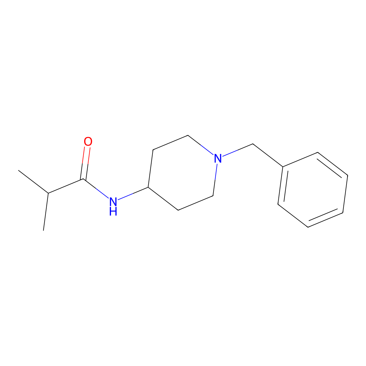 N-(1-benzylpiperidin-4-yl)-2-methylpropanamide molecular structure, CAS 312924-69-9
