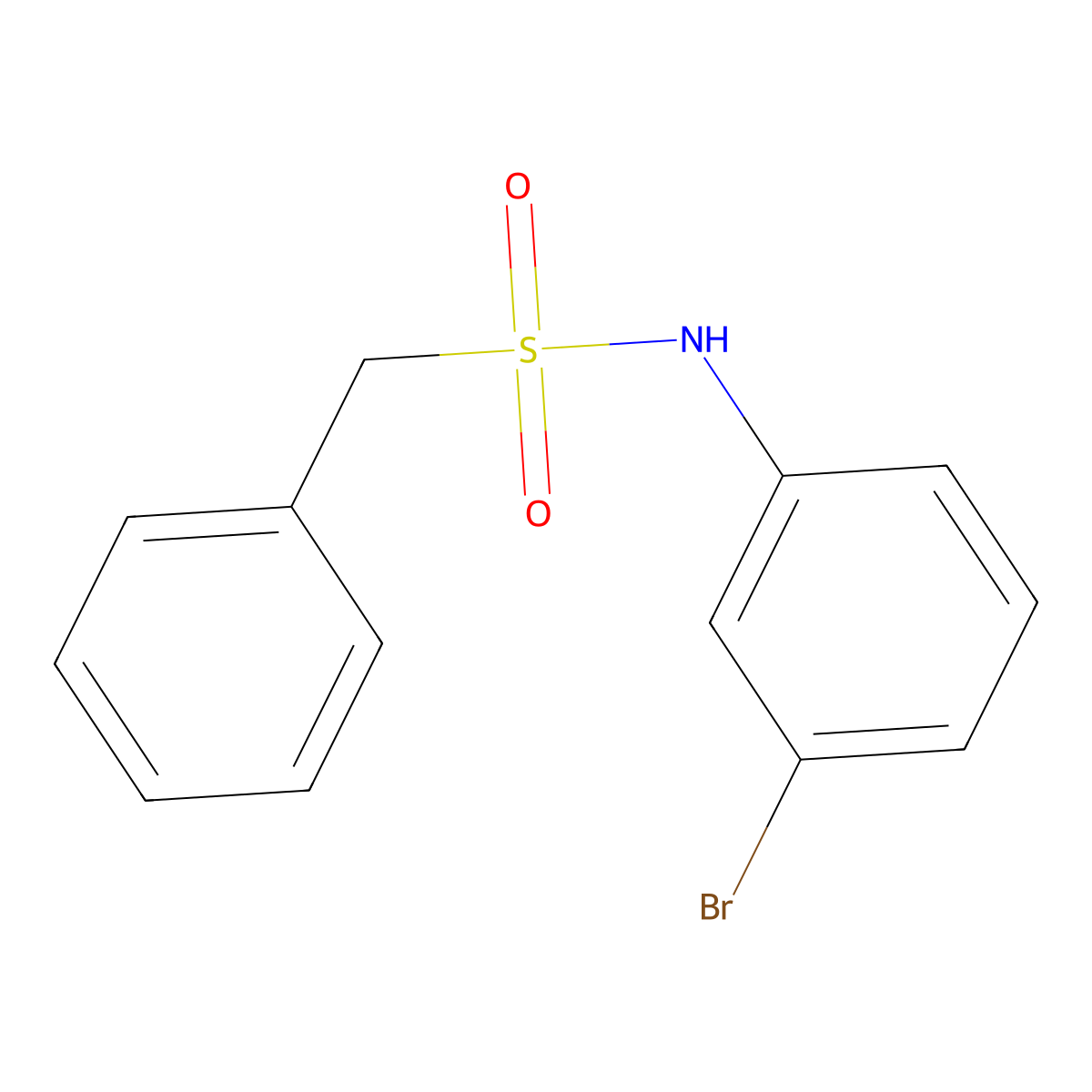 N-(3-bromophenyl)-1-phenylmethanesulfonamide molecular structure, CAS 312924-73-5