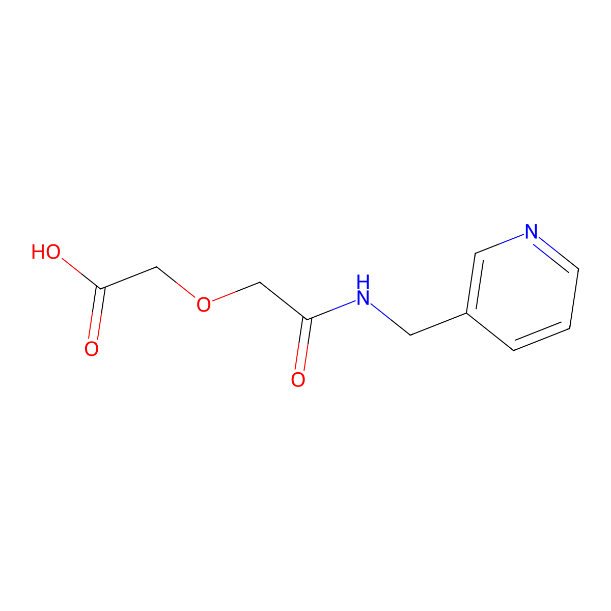 2-{[(Pyridin-3-ylmethyl)carbamoyl]methoxy}acetic acid molecular structure, CAS 312924-82-6