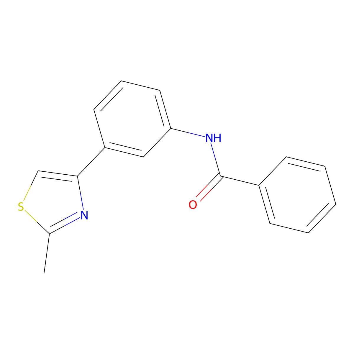 N-[3-(2-methyl-1,3-thiazol-4-yl)phenyl]benzamide molecular structure, CAS 312925-74-9