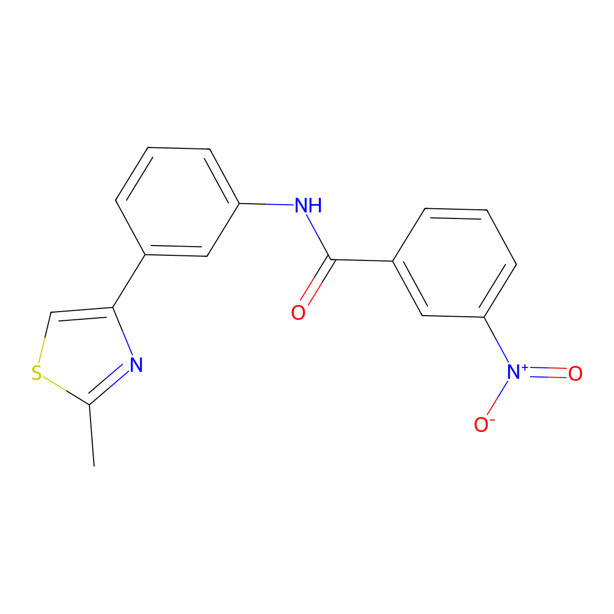 N-[3-(2-methyl-1,3-thiazol-4-yl)phenyl]-3-nitrobenzamide molecular structure, CAS 312925-77-2