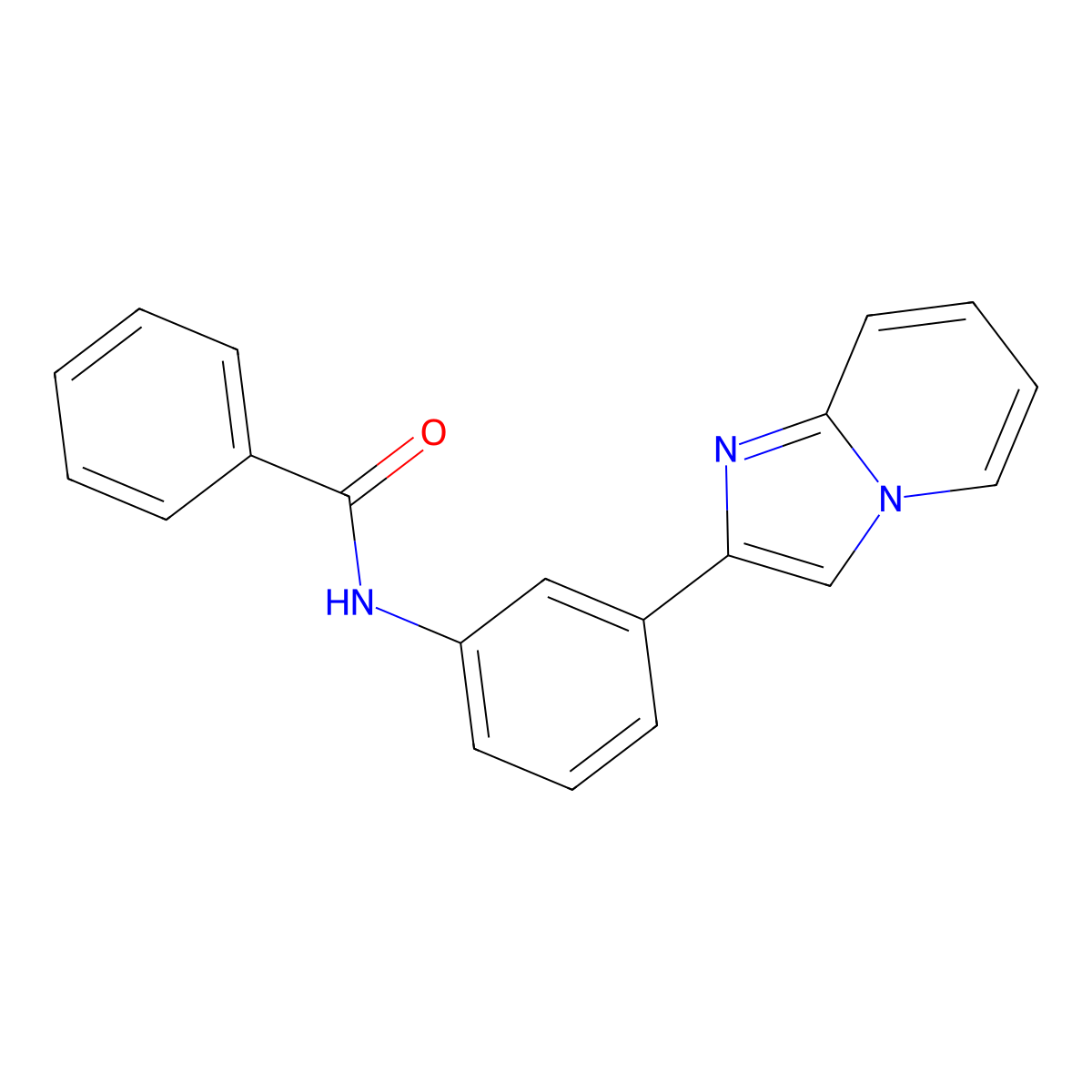 N-(3-imidazo[1,2-a]pyridin-2-ylphenyl)benzamide molecular structure, CAS 312925-83-0