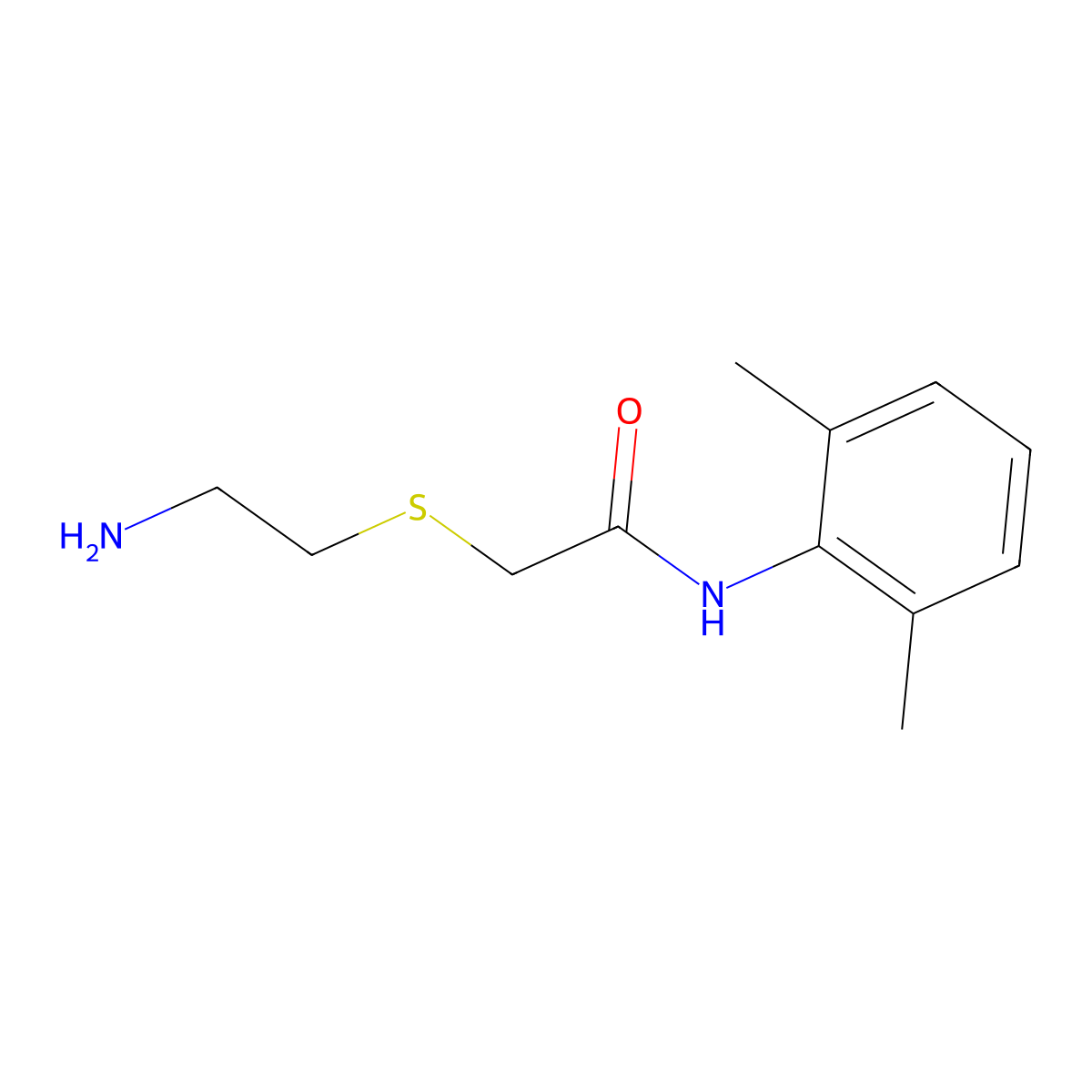 2-[(2-Aminoethyl)thio]-N-(2,6-dimethylphenyl)-acetamide molecular structure, CAS 312926-99-1