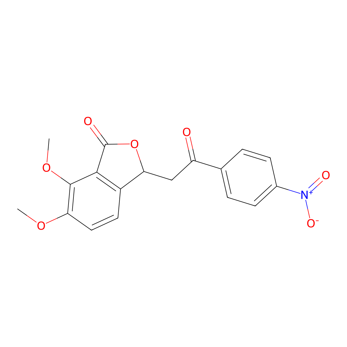 6,7-dimethoxy-3-[2-(4-nitrophenyl)-2-oxoethyl]-3H-2-benzofuran-1-one molecular structure, CAS 312927-87-0