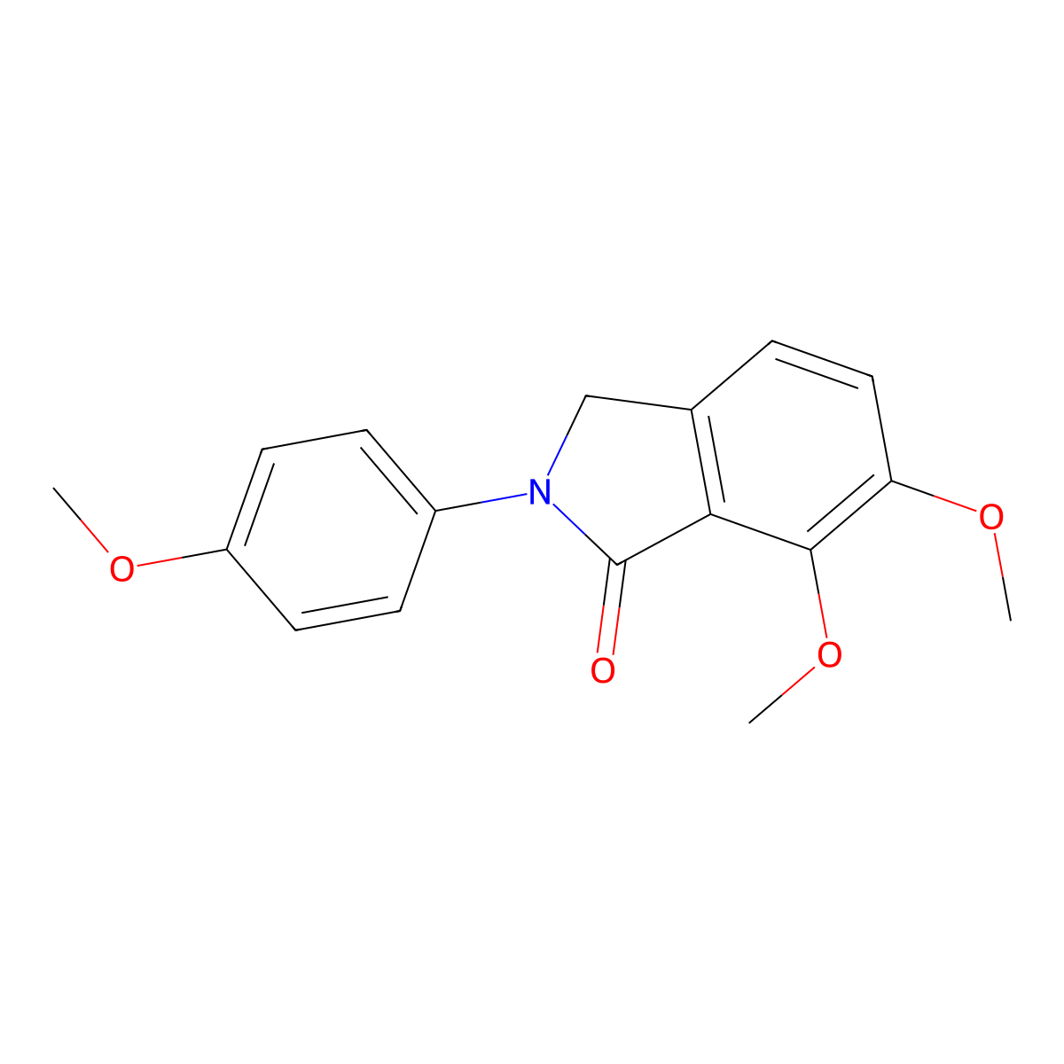 6,7-Dimethoxy-2-(4-methoxyphenyl)isoindolin-1-one molecular structure, CAS 312927-91-6