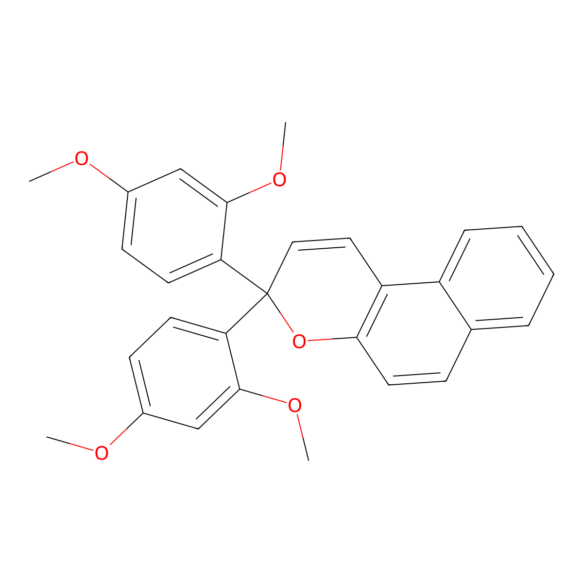 3,3-Bis(2,4-dimethoxyphenyl)benzo[f]chromene molecular structure, CAS 312928-60-2