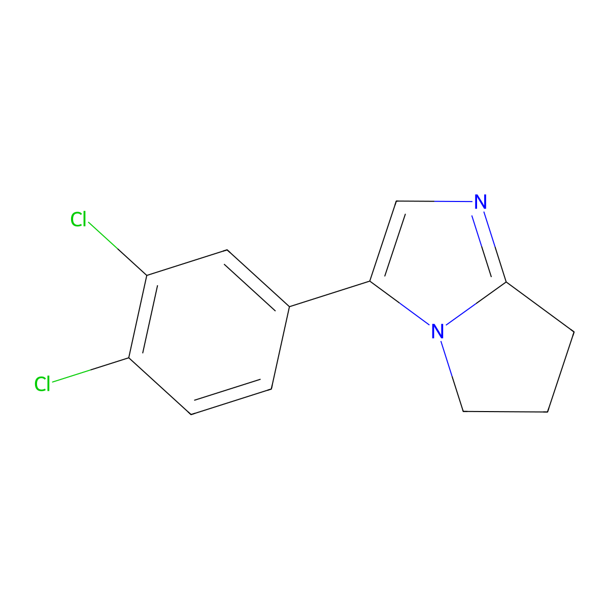 3-(3,4-dichlorophenyl)-6,7-dihydro-5H-pyrrolo[1,2-a]imidazole molecular structure, CAS 312929-26-3
