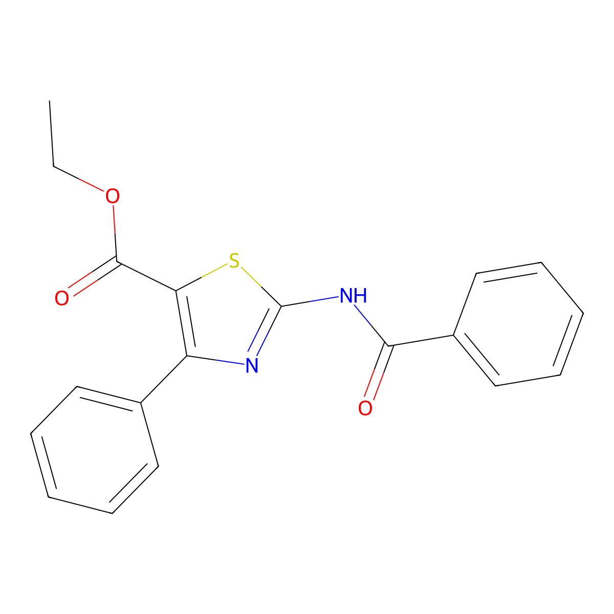 Ethyl 2-benzamido-4-phenylthiazole-5-carboxylate molecular structure, CAS 312929-36-5
