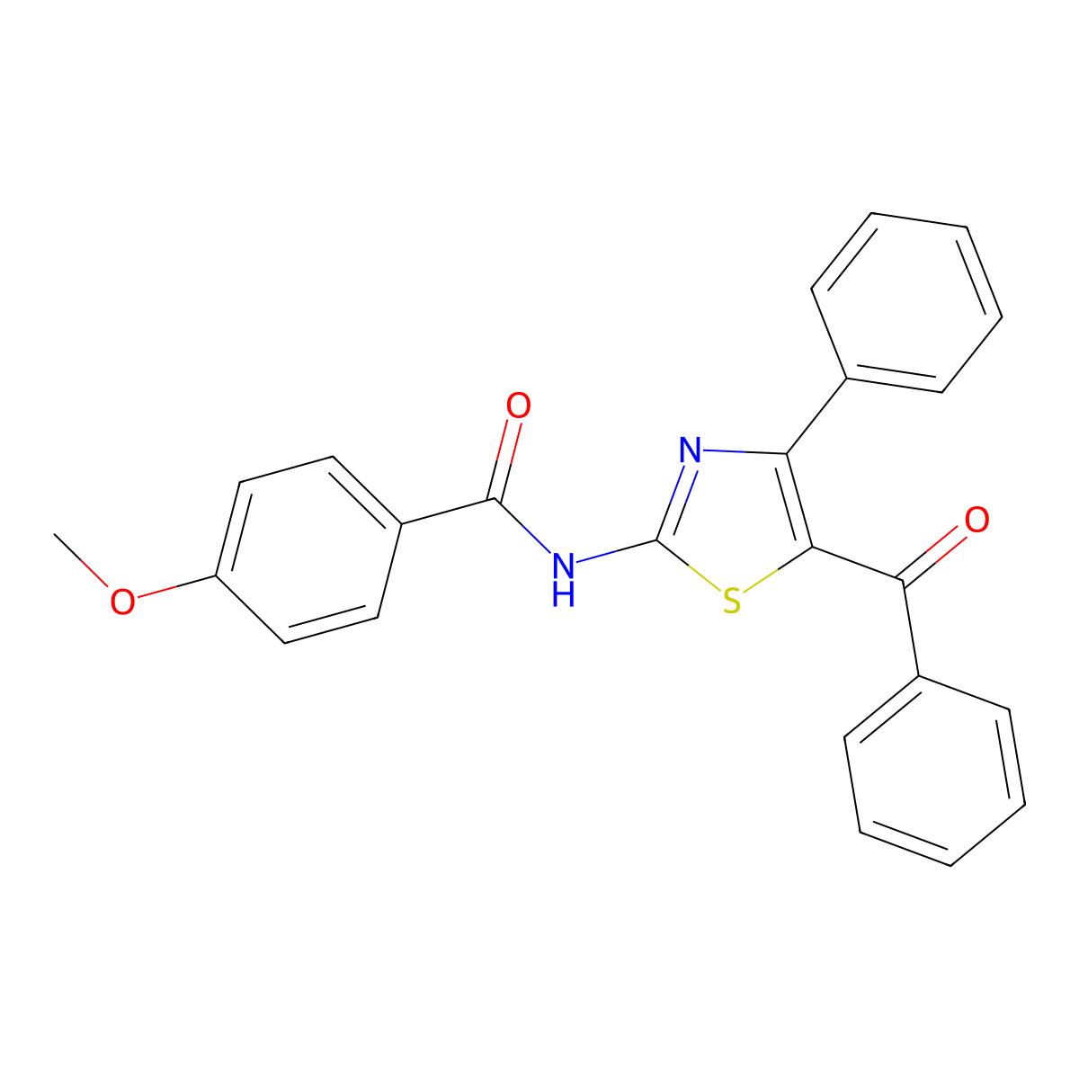 N-(5-benzoyl-4-phenyl-1,3-thiazol-2-yl)-4-methoxybenzamide molecular structure, CAS 312929-49-0