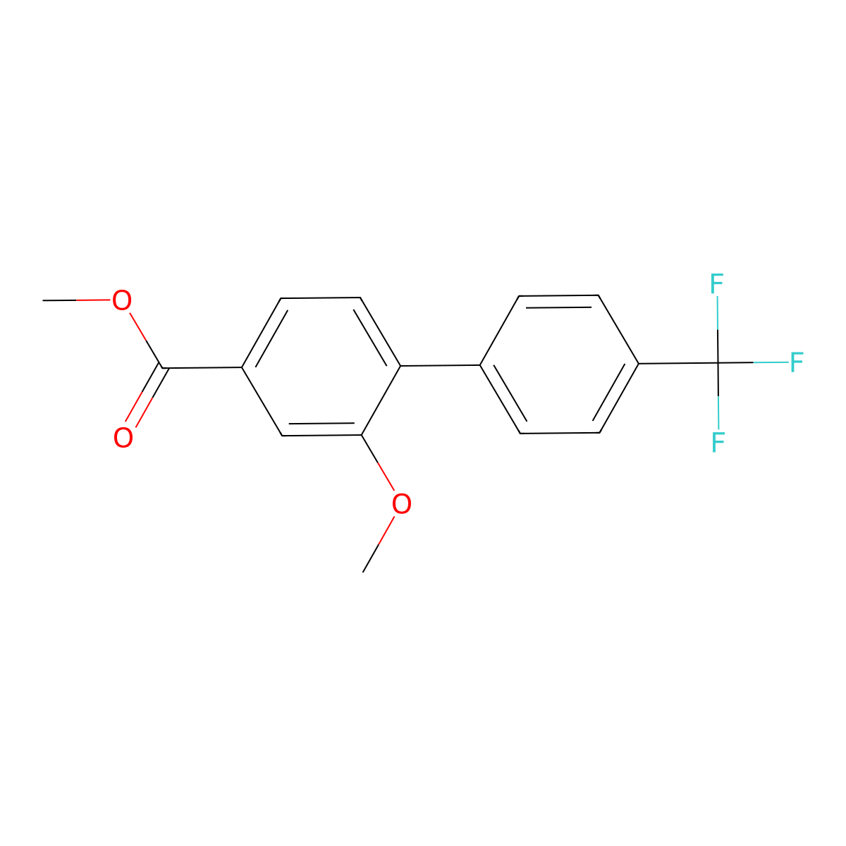 2-Methoxy-4'-(trifluoromethyl)biphenyl-4-carboxylic acid methyl ester molecular structure, CAS 312936-97-3