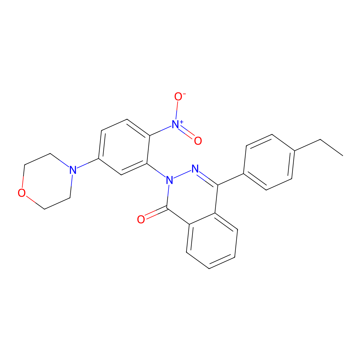 4-(4-Ethylphenyl)-2-(5-morpholin-4-yl-2-nitrophenyl)phthalazin-1-one molecular structure, CAS 312937-60-3
