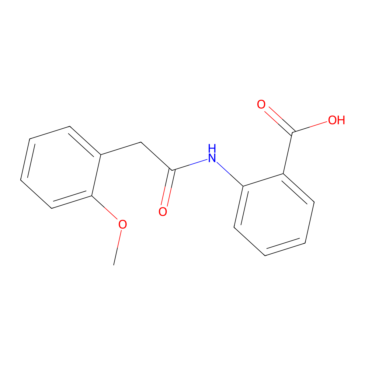 2-{[(2-Methoxyphenyl)acetyl]amino}benzoic acid molecular structure, CAS 312937-92-1
