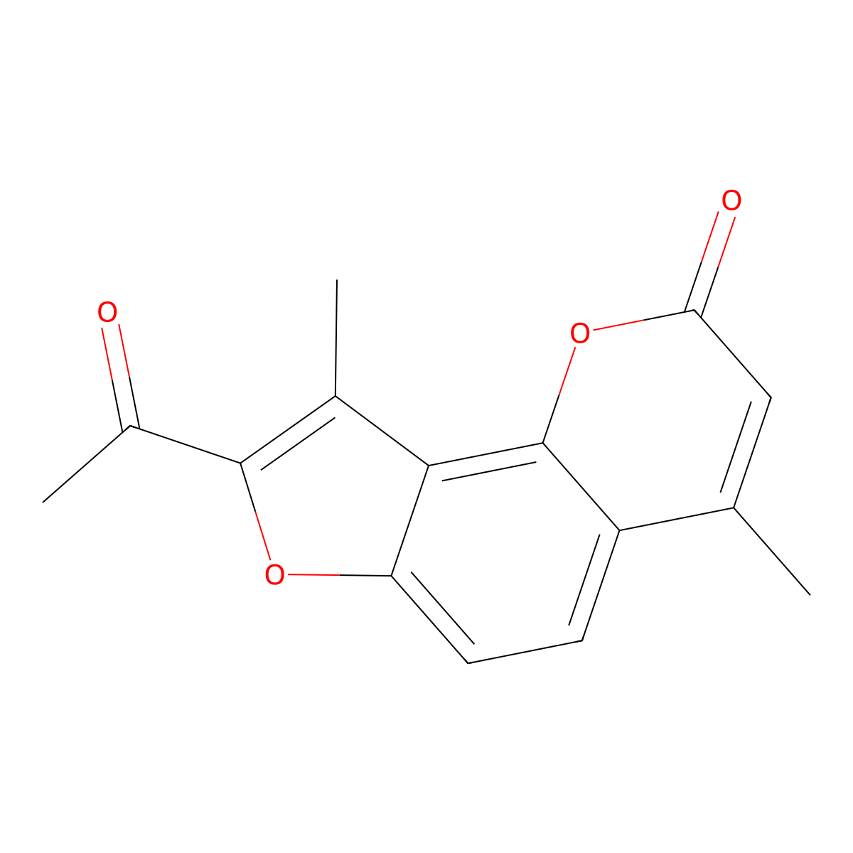8-Acetyl-4,9-dimethylfuro[2,3-h]chromen-2-one molecular structure, CAS 312941-11-0