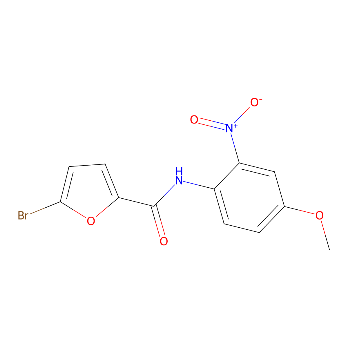 5-bromo-N-(4-methoxy-2-nitrophenyl)furan-2-carboxamide molecular structure, CAS 312941-90-5