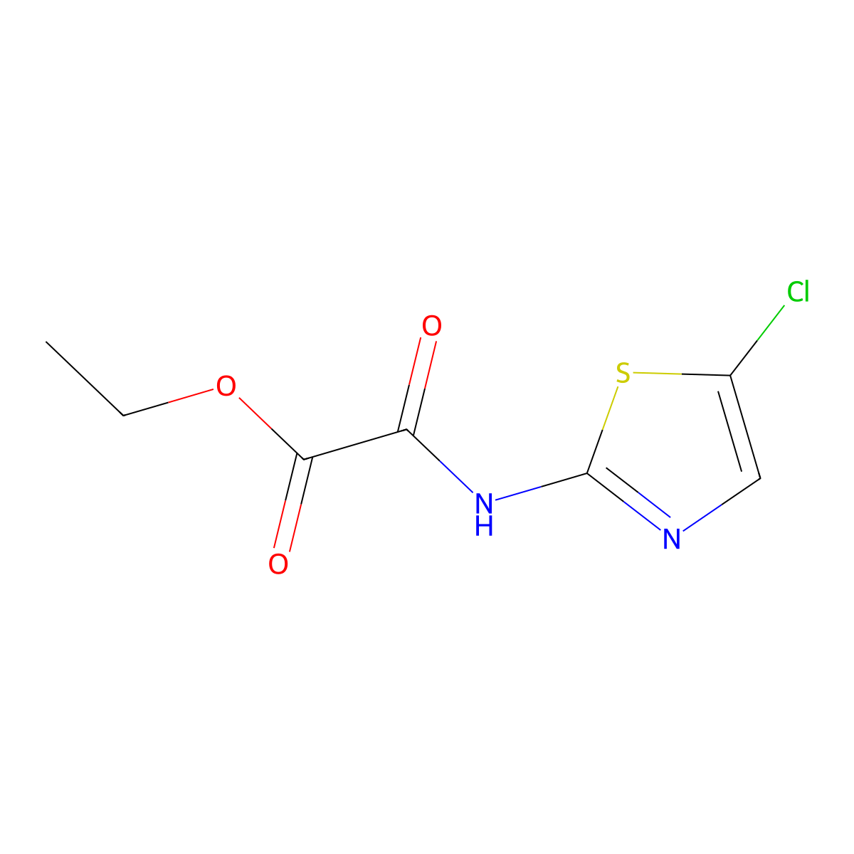 Ethyl 2-[(5-chloro-1,3-thiazol-2-yl)amino]-2-oxoacetate molecular structure, CAS 312942-00-0