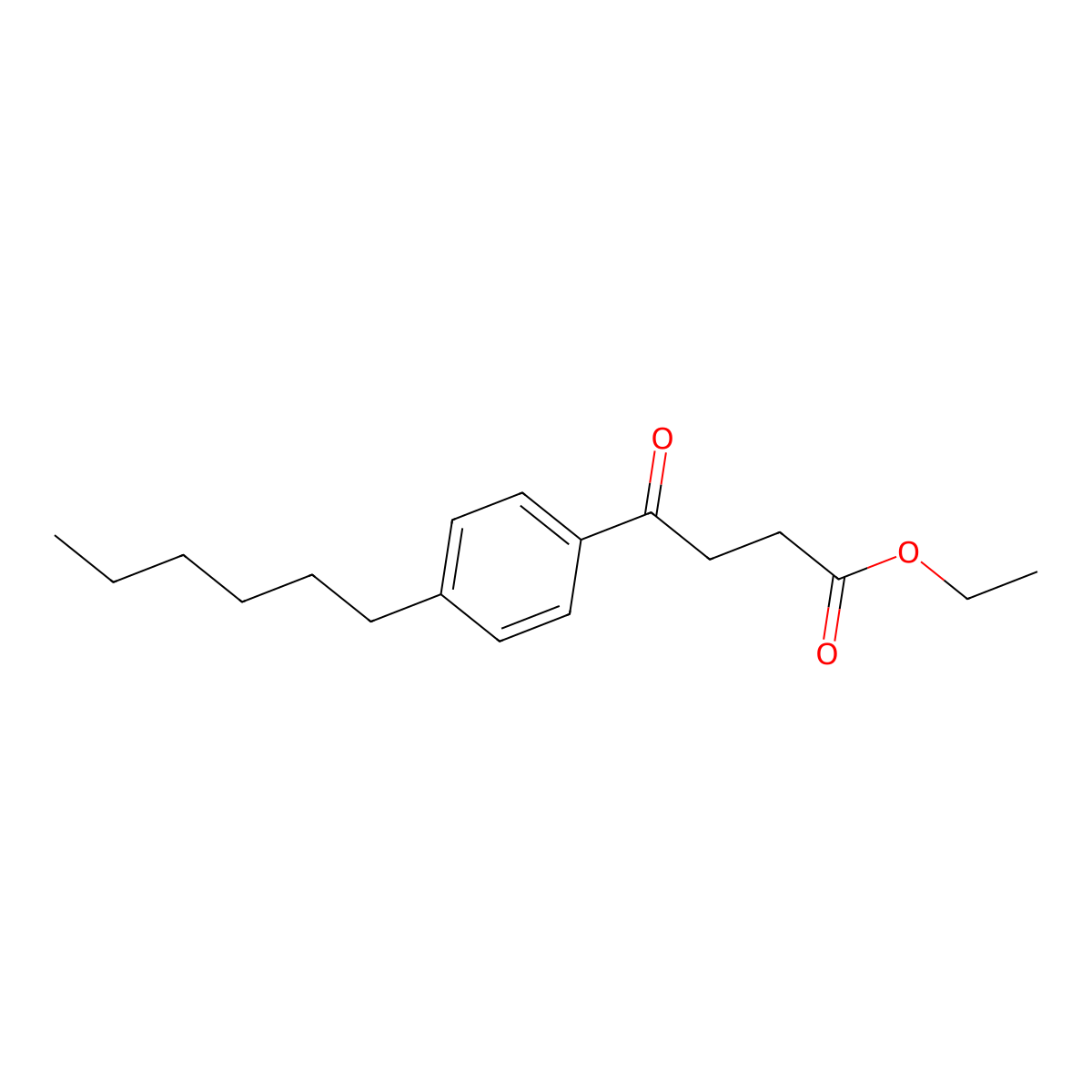 Ethyl 4-(4-hexylphenyl)-4-oxobutyrate molecular structure, CAS 312943-18-3