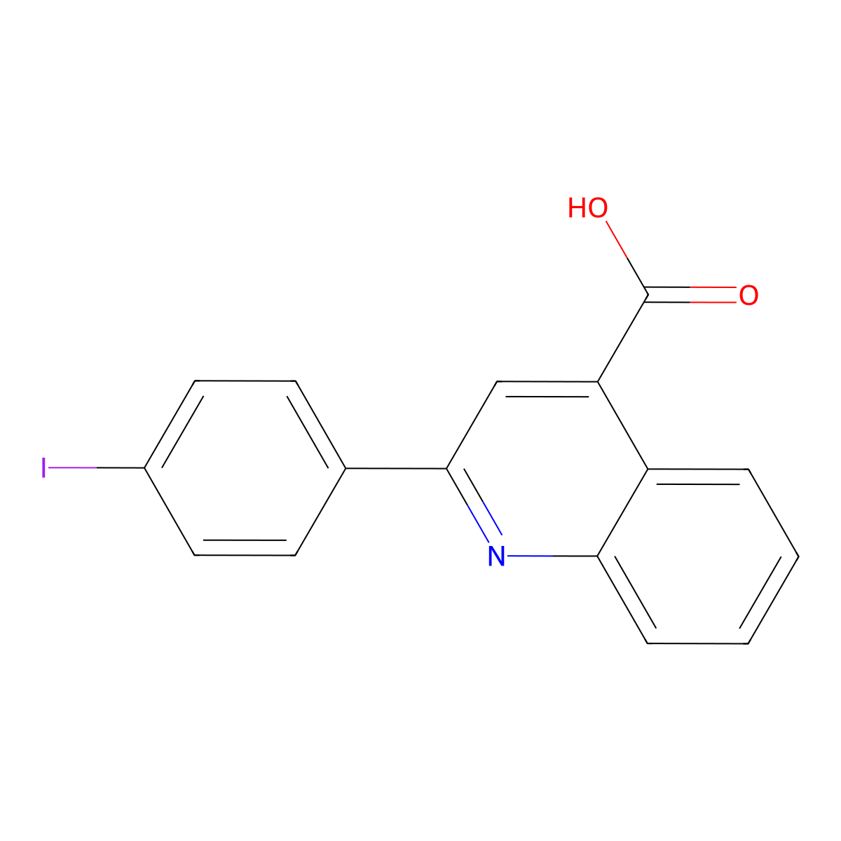 2-(4-Iodophenyl)quinoline-4-carboxylic acid molecular structure, CAS 312943-44-5