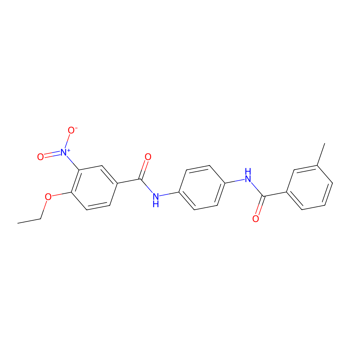 4-ethoxy-N-[4-[(3-methylbenzoyl)amino]phenyl]-3-nitrobenzamide molecular structure, CAS 312943-84-3
