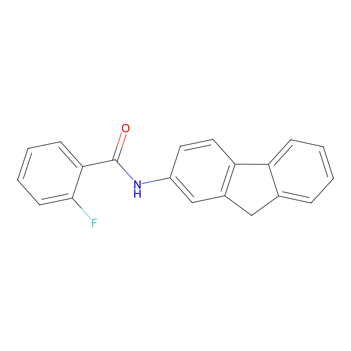 N-(9H-fluoren-2-yl)-2-fluorobenzamide molecular structure, CAS 312943-89-8